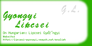 gyongyi lipcsei business card